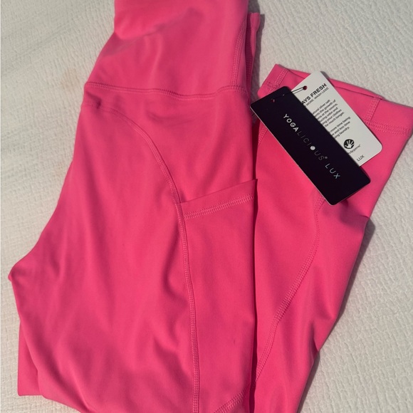 Yogalicious Lux Vibrant Pink Leggings - Picture 1 of 3